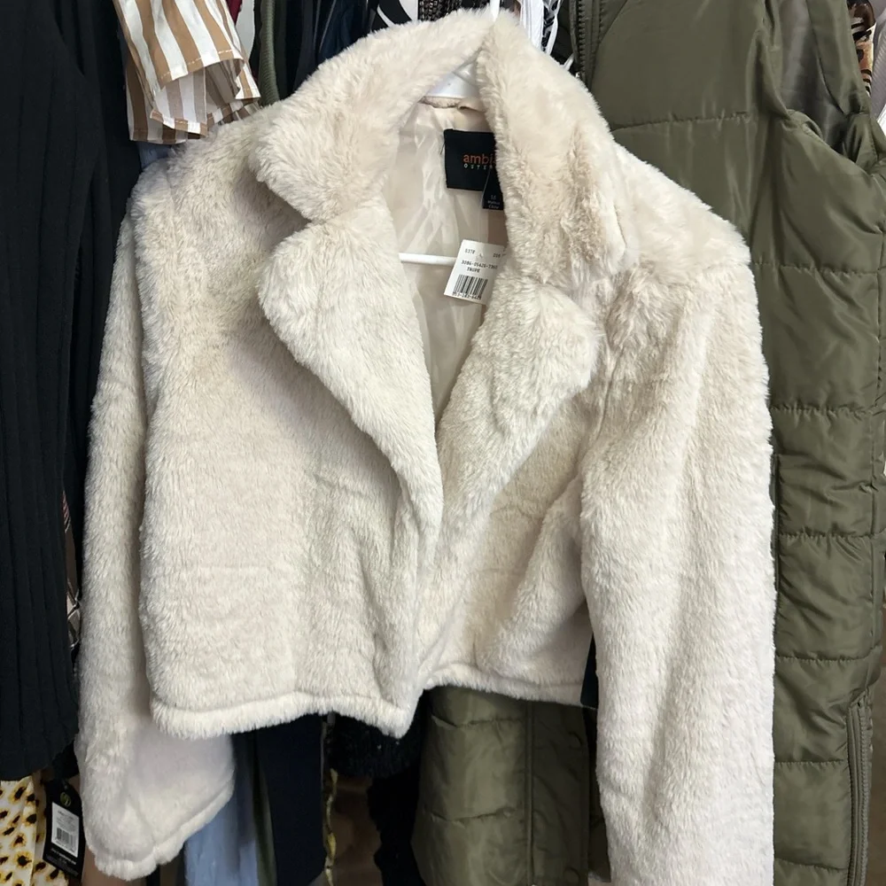 Ambiance Cream Teddy Jacket - Picture 1 of 3